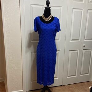 Elegant Blue Lace Dress by Ronni Nicole
